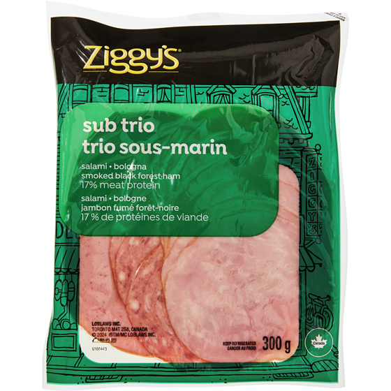 Ziggy's Sub Trio Slices 300 g, $2.33/100g