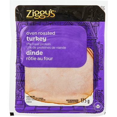 Ziggy’s Dinde rôtie au four, en tranches 175 g, 2,14 $/100g