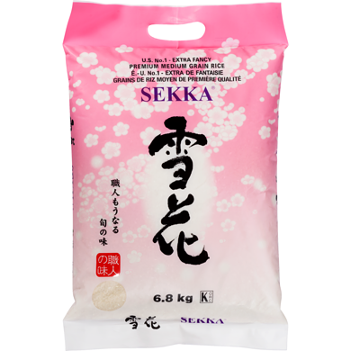 Shirakiku Rice Premium Medium Grain 6.82 kg, $0.28/100g