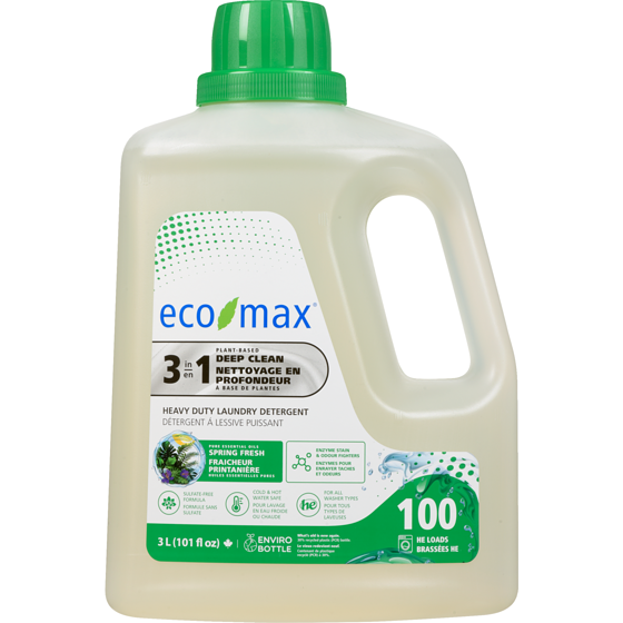 Eco-Max Heavy Duty Laundry Detergent Spring Fresh 3 l, $0.63/100ml