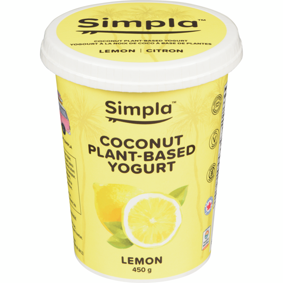 Simpla Coconut Plant-Based Yogurt Lemon 450 g, $2.22/100g