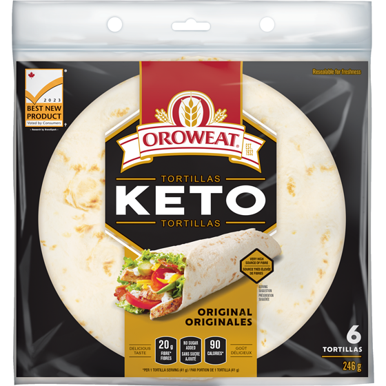 Oroweat Keto Tortillas Original 246 g, $3.25/100g