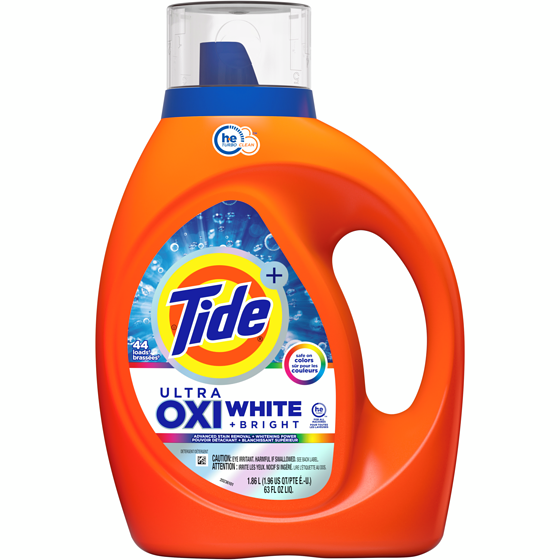 Tide Plus Ultra OXI White and Bright Liquid Laundry Detergent, 44 Loads, Advanced Stain Removal and Whitening Power 1.86 l, $0.91/100ml