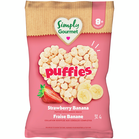 Baby Gourmet Collation pour bébé Puffies Fraise Banane 32 g, 9,34 $/100g