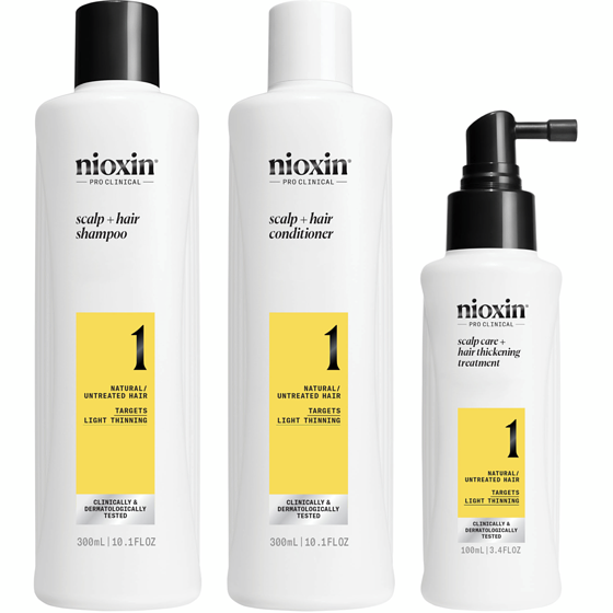 Nioxin Scalp + Hair Thickening System 1 Kit - Hair Thickening System for Natural Hair with Light Thinning 1 ea, $53.99/1ea