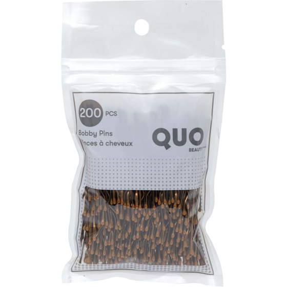 Quo Beauty Bobby Pins- Brown 200 ea, $0.02/1ea