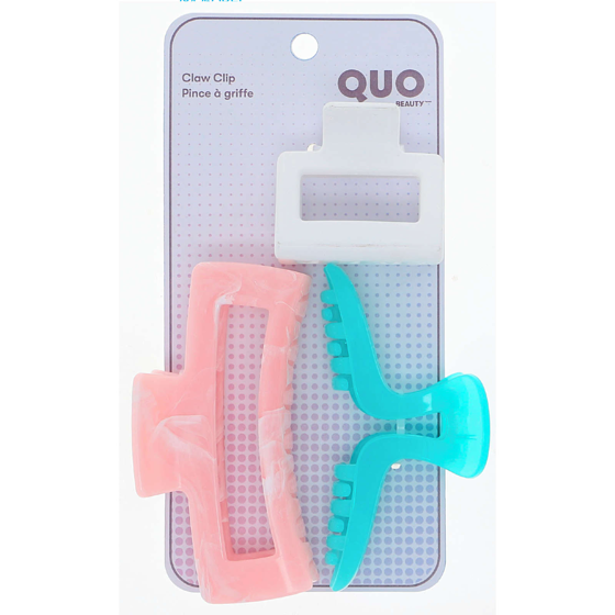 Quo Beauty 3pk Claw Clip Set Asst Pink 3 ea, $1.41/1ea