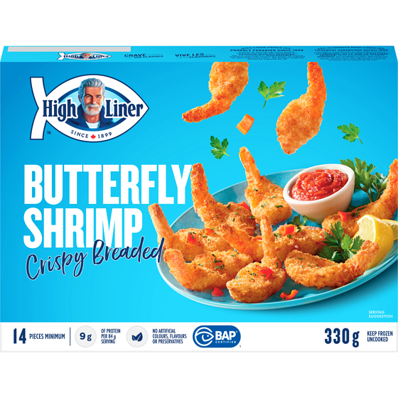High Liner Crispy Breaded Butterfly Shrimp 330 g, $3.78/100g