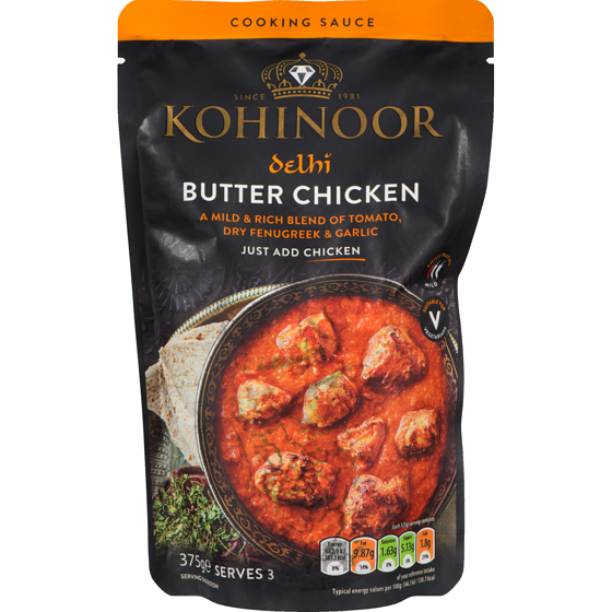 Kohinoor Cooking Sauce Delhi Butter Chicken 375 g, $1.20/100g