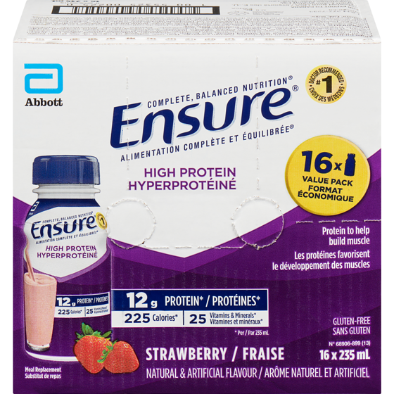 Ensure High Protein Meal Replacement Strawberry Value Pack 16x235.0 ml, $0.98/100ml