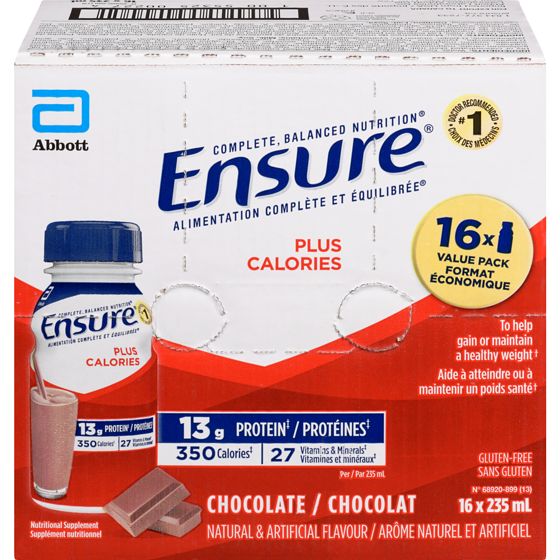 Ensure Plus Calories Nutritional Supplement Chocolate Value Pack 16x235.0 ml, $15.74/100ml