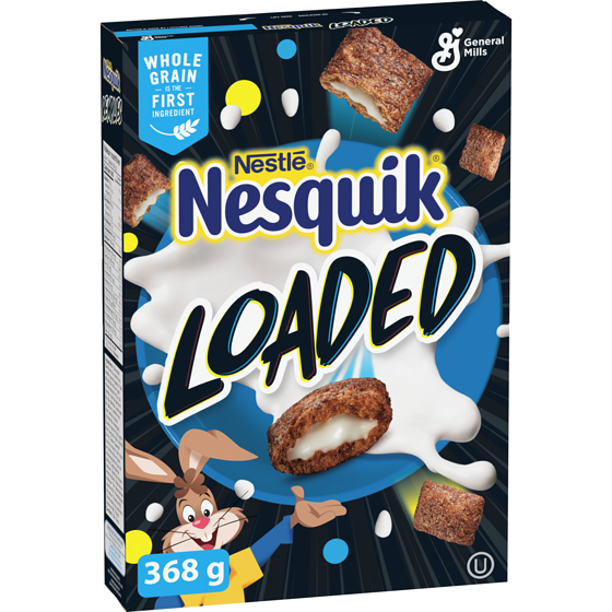 Nestlé Nesquik Loaded Chocolate Breakfast Cereal, Vanilla Crème, Whole Grains 368 g, $1.57/100g