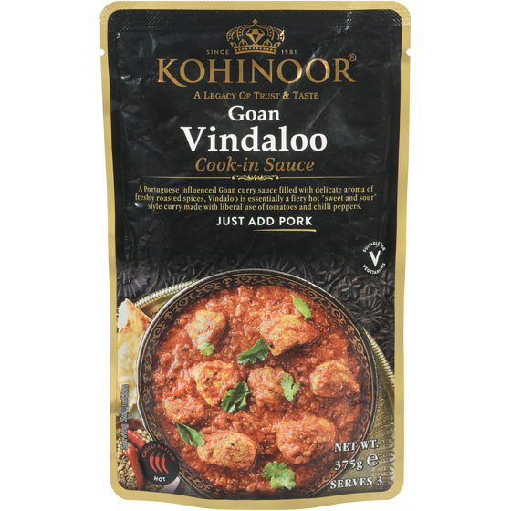 Kohinoor Goan Vindaloo 375 g, $1.20/100g