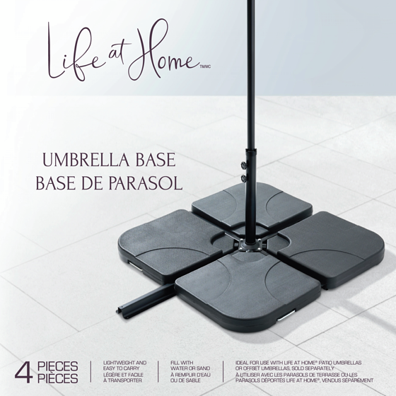 Life at Home 4 Pieces Umbrella Base 1 ea, $89.00/1ea