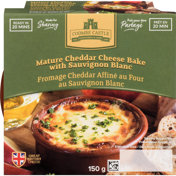 Coombe Mature Cheddar Cheese Bake With Sauvignon Blanc 150 g, $7.99/100g