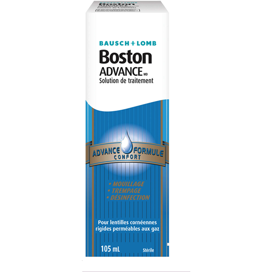 Bausch & Lomb Boston advance solution de traitement 105 ml, 14,75 $/100ml