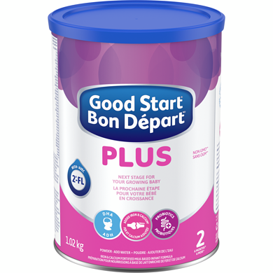 Nestlé Plus préparation pour nourrissons à base de lait enrichie de fer et de calcium poudre 2 6 mois+ 1020 g, 6,37 $/100g 2,89 $/1lb