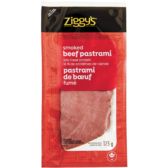Ziggy's Smoked Beef Pastrami 175 g, $2.14/100g