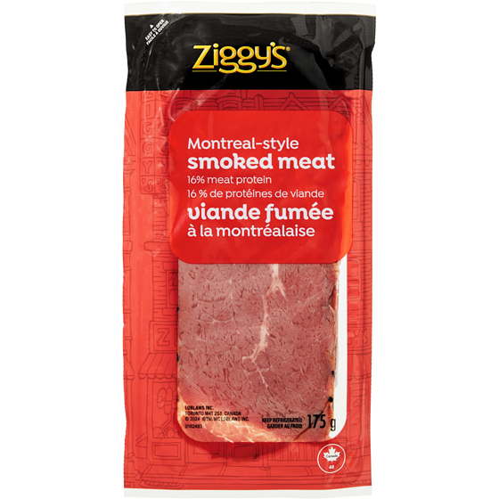 Ziggy’s Viande fumée à la montréalaise 175 g, 2,14 $/100g