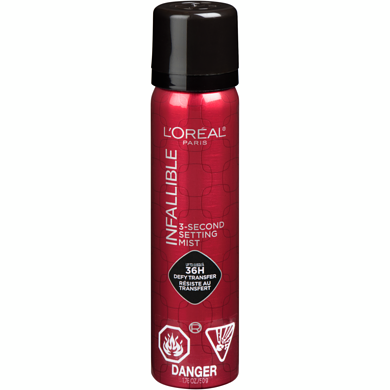 L'Oreal Paris Infallible 3-second Setting Mist clear 75 ml, $23.33/100ml