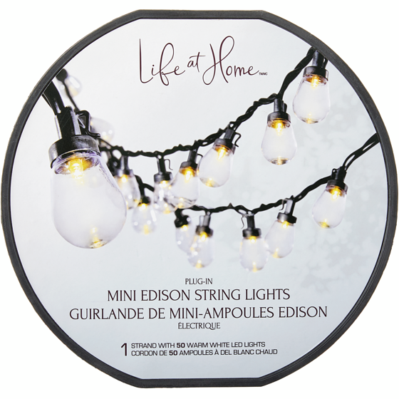 Life at Home Guirlande de 50 mini ampoules Edison 1 ea, 39,00 $/1ch