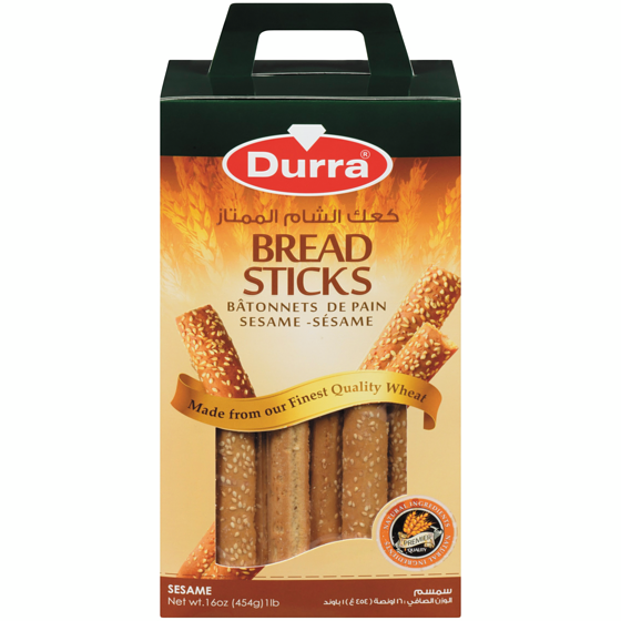 Durra Bread Sticks, Sesame 454 g, $1.10/100g