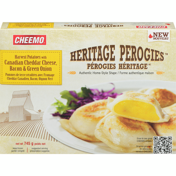 Cheemo Heritage Perogies Harvest Potatoes With Canadian Cheddar Cheese, Bacon & Green Onion 745 g, $0.34/100g