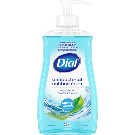 Dial Antibacterial Liquid Hand Soap, Spring Water 325 ml, $1.54/100ml