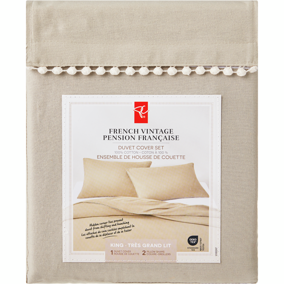 President's Choice King French Vintage Duvet Cover 3 Piece Set 1 ea, $120.00/1ea