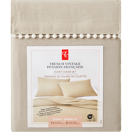 President's Choice Queen French Vintage Duvet Cover 3 Piece Set 1 ea, $99.00/1ea