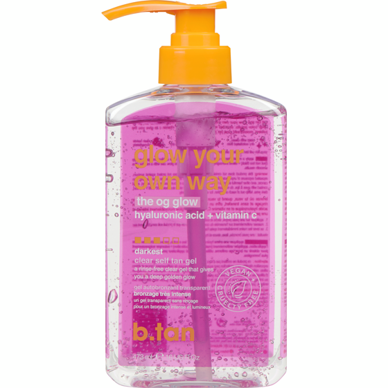 B.Tan Glow Your Own Way Clear Self Tan Gel 473 ml, $4.65/100ml