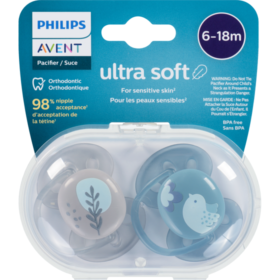 Philips Pacifier Ultra Soft 6-18m 2 ea, $4.25/1ea