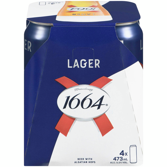 Kronenbourg Beer With Alsatian Hops Lager (ID required at pick-up) 4x473.0 ml, $0.77/100ml