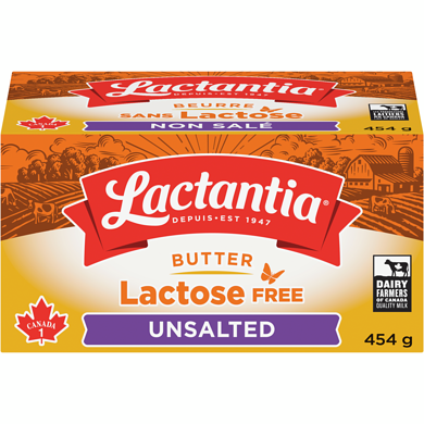 Lactantia Lactose Free Butter Unsalted 454 g, $2.09/100g