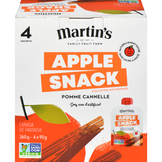 Martin’s Family Fruit Farm Collation aux pommes pomme cannelle 360 g, 1,19 $/100g