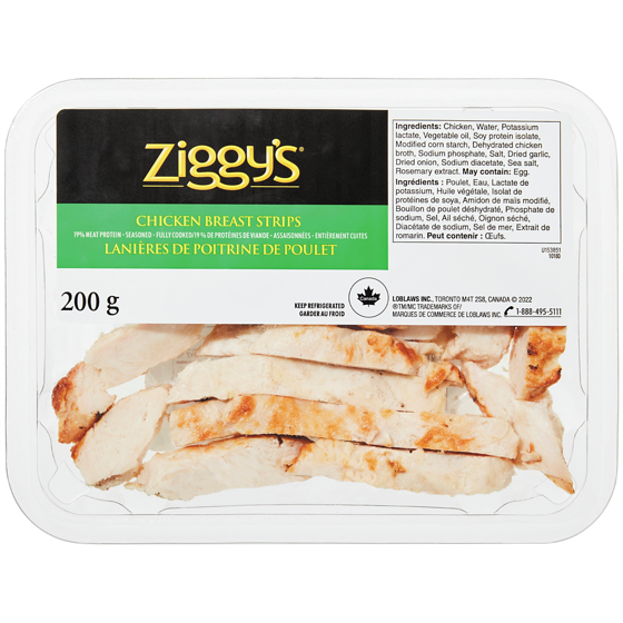 Ziggy's Chicken Breast Strips 200 g, $2.45/100g