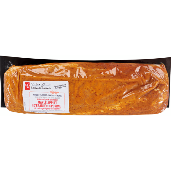 President's Choice Seasoned Pork Loin Roast Maple Apple Flavour 730 g, $1.92/100g