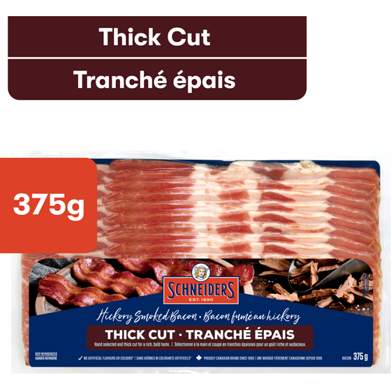 Schneiders Double Smoked Thick Cut Bacon 375 g, $1.07/100g