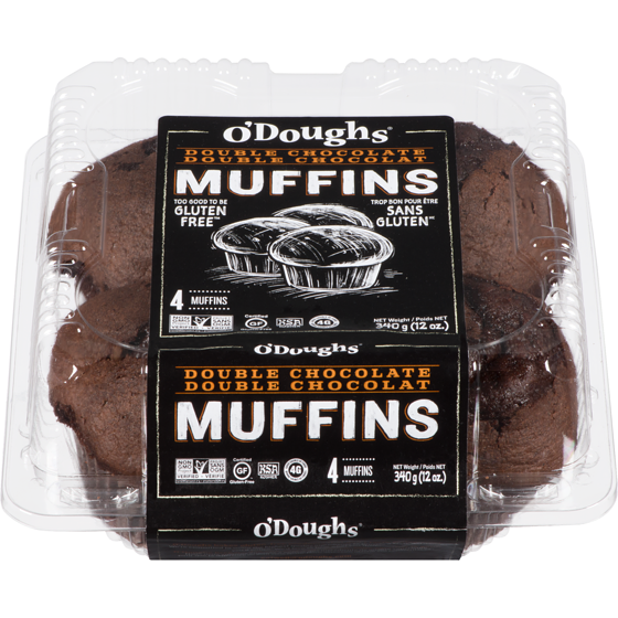 ODoughs Muffins Double Chocolate 340 g, $2.79/100g