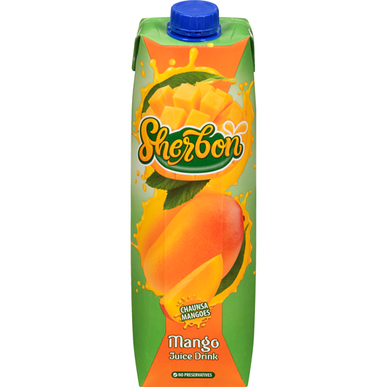 Sherbon Mango Juice Drink Chaunsa Mangoes 1 l, $0.25/100ml