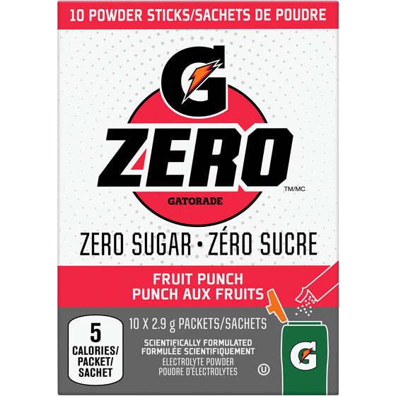 Gatorade Zero Powder Fruit Punch 35 g, $22.83/100g