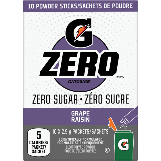Gatorade Poudre Zero Raisin 30 g, 26,63 $/100g