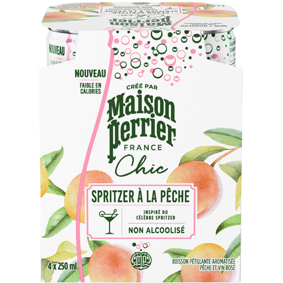 Perrier MAISON PERRIER Chic Peach Spritzer, Non-Alcoholic 4x250.0 ml, $1.05/100ml