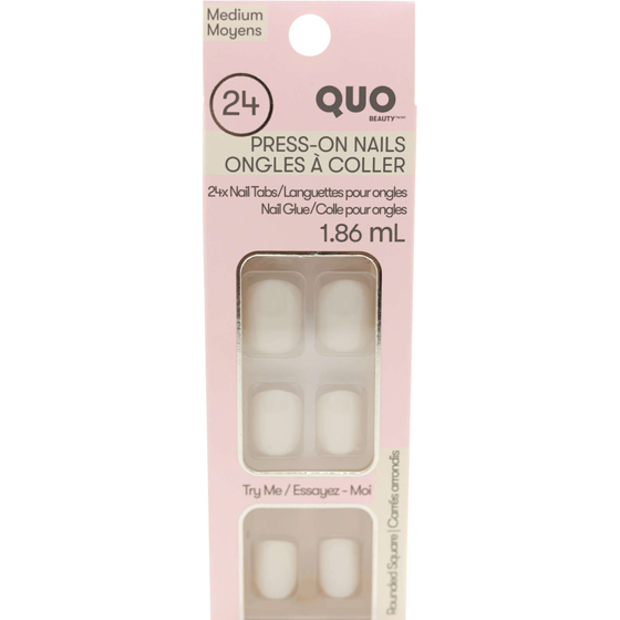 Quo Beauty Faux Nail Kit With Glue White 1 ea, $12.00/1ea
