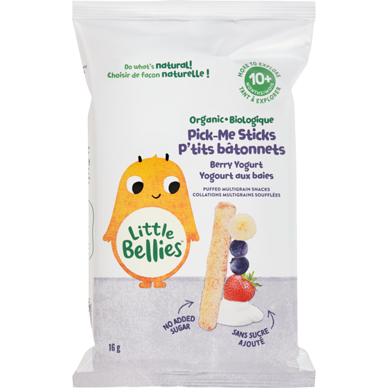 Little Bellies More To Explore Puffed Multigrain Snacks Organic Pick-Me Sticks Berry Yogurt 10+ Months 16 g, $15.56/100g