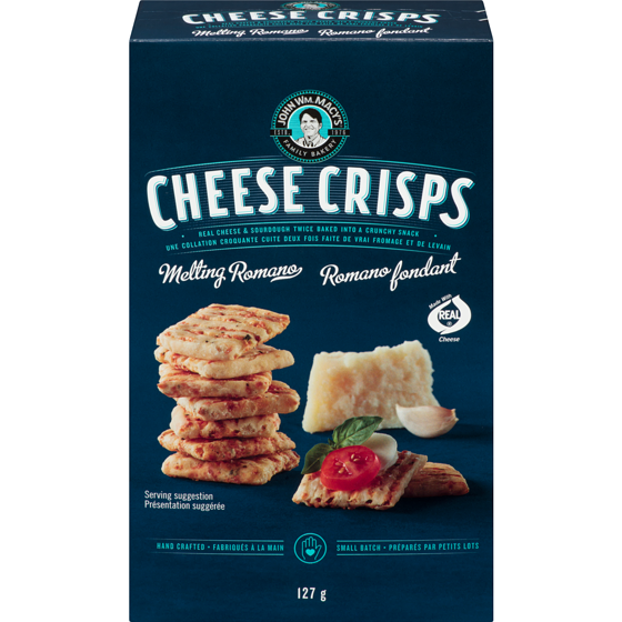John Wm. Macy’s Cheese crisps romano fondant 127 g, 5,51 $/100g