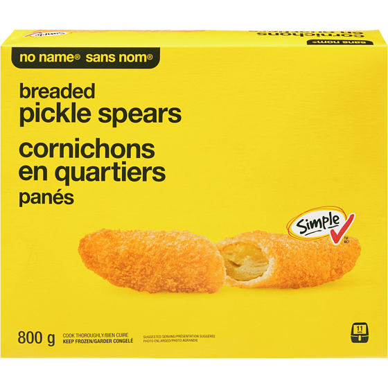 Sans Nom Cornichons en quartiers panes 800 g, 1,50 $/100g