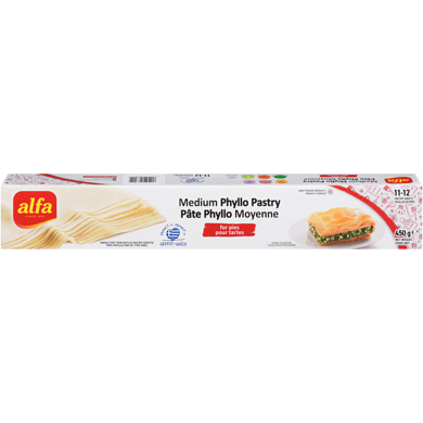 ALFA Medium Phyllo Pastry 450 g, $0.89/100g