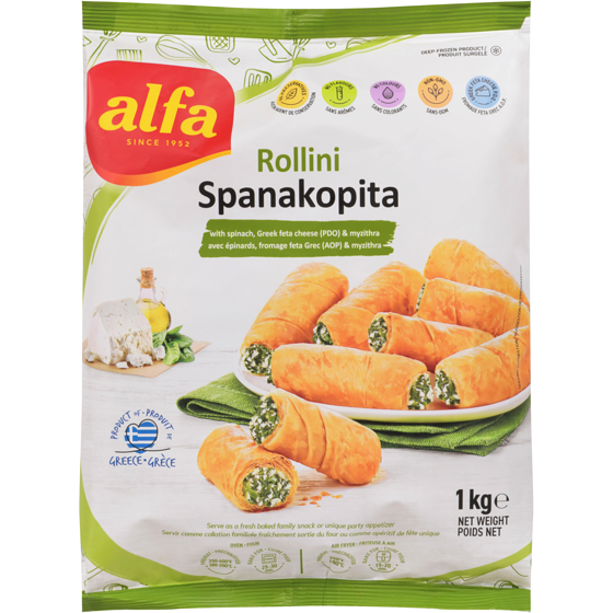 ALFA Rollini Spanakopita 1 kg, $1.00/100g