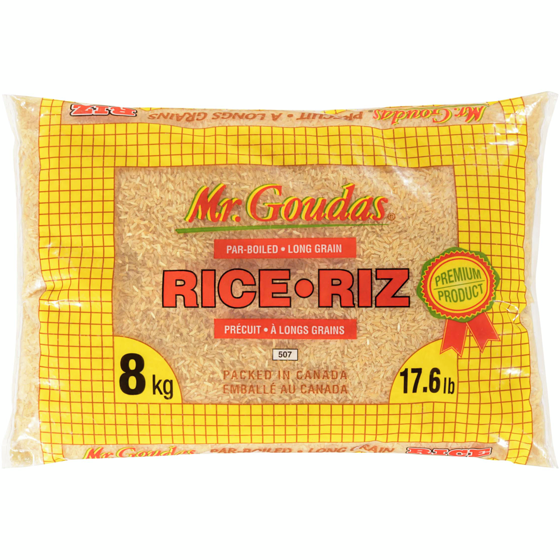 Mr Goudas Rice Par-Boiled Long Grain 8000 g, $0.23/100g